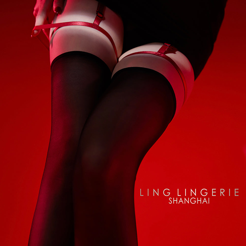 Ling-Lingerie-Kizuna-Series-Red-and-Black-Contrast-Stockings-with-Leg-Bands-1