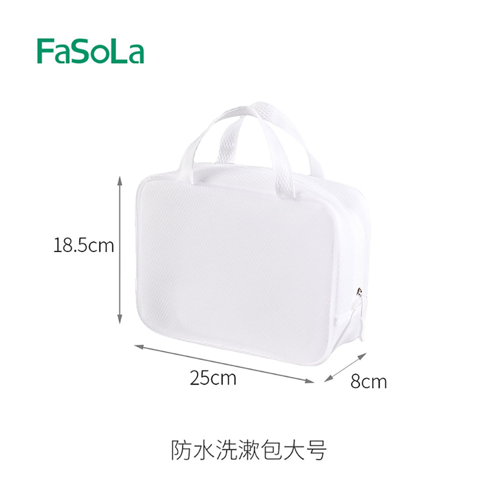 FaSoLa-Waterproof-Toiletry-Bag---White,-Large-1