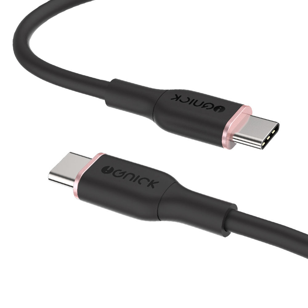 iQuick-Silicone-Charging-Data-Cable-Type-C-to-Type-C-2m-Black-1