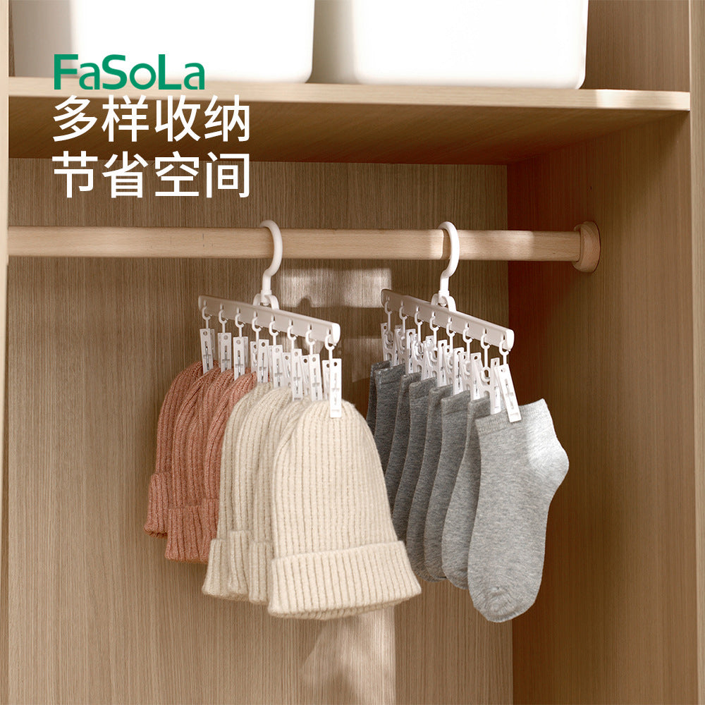 FaSoLa-Sock-Drying-Rack-with-8-Clips---White-1