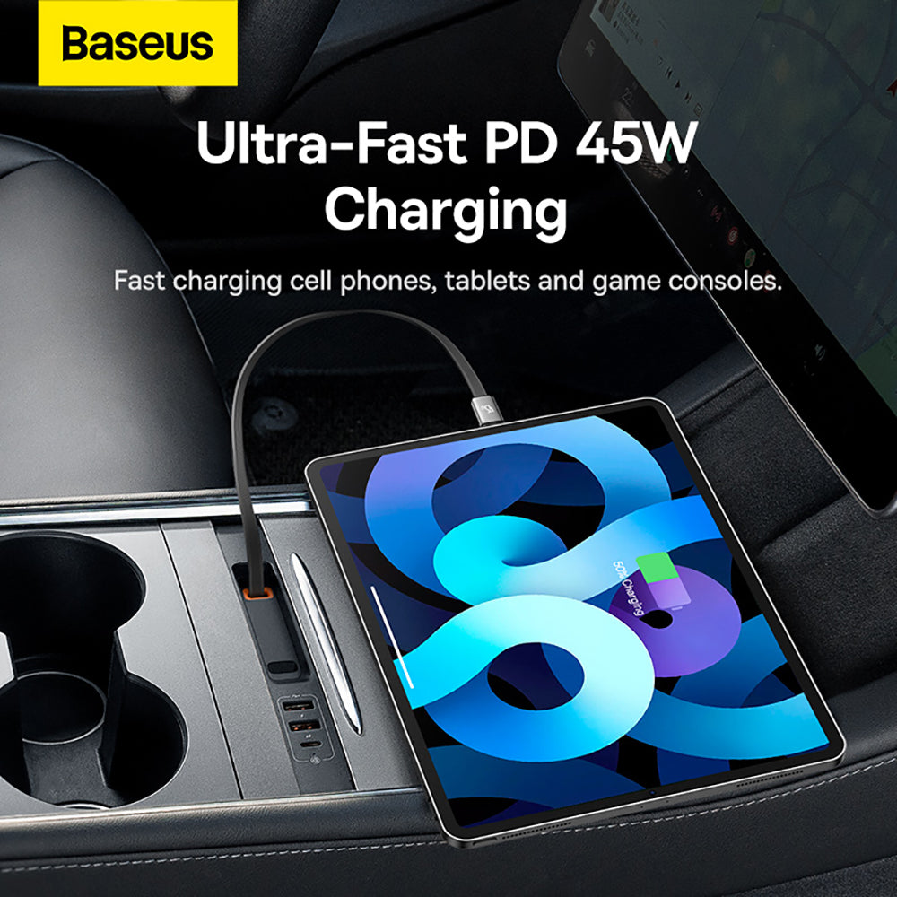 Baseus-T-Space-Expansion-Dock-for-Tesla---2A+1C-Ports-with-Retractable-Cable-45W---Starry-Black-1