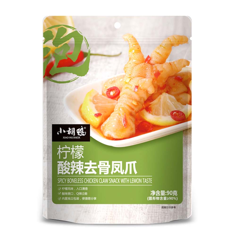 Xiao-Hu-Duck-Spicy-Boneless-Chicken-Claw-Snack-with-Lemon-Taste---90g-1