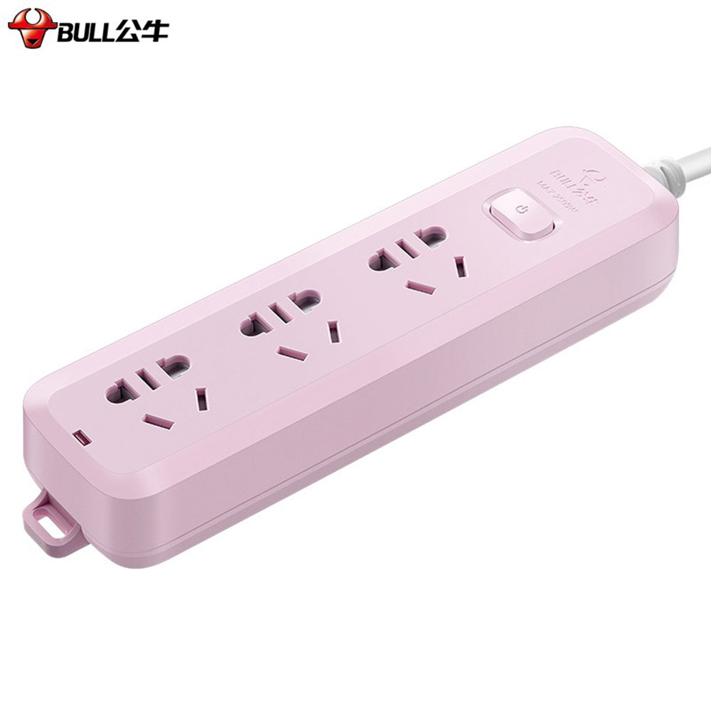 Bull-3-Socket-Power-Strip-with-Master-Control,-1.8m,-Dogwood-Pink-B8030H-1