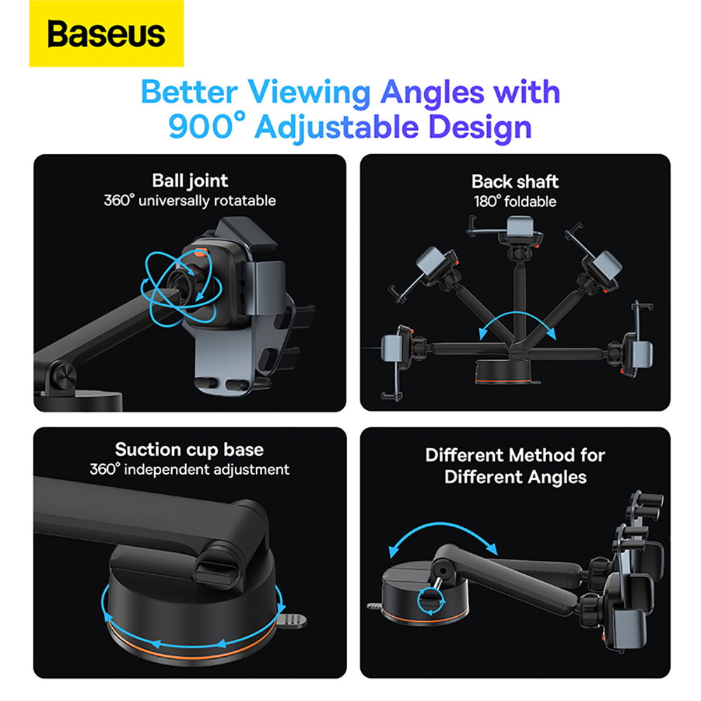 Baseus-Easy-Control-Pro-Clamp-Car-Mount-Holder---Suction-Cup-Version,-Bronze-1