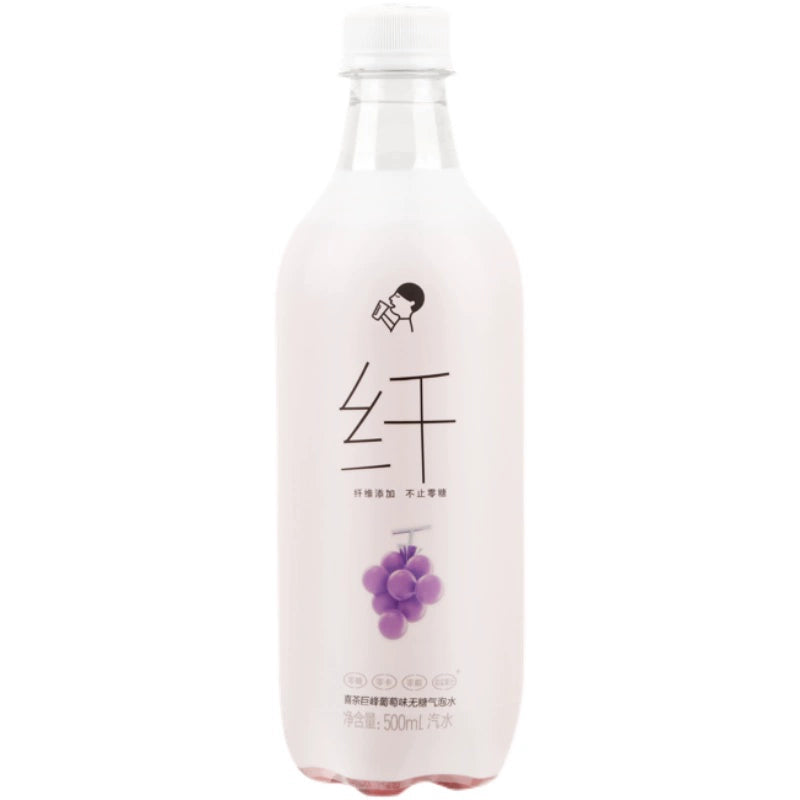 [Full-Case]-Xicha-Seedless-Kyoho-Grape-Sugar-Free-Sparkling-Water-500ml-*15-Bottles/Case-1