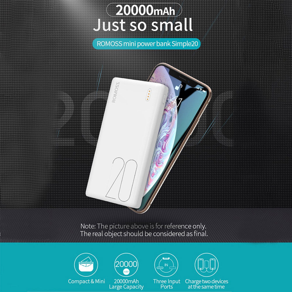 Romoss-Simple20-20000mAh-Ultra-Fast-Charging-Power-Bank---White-1