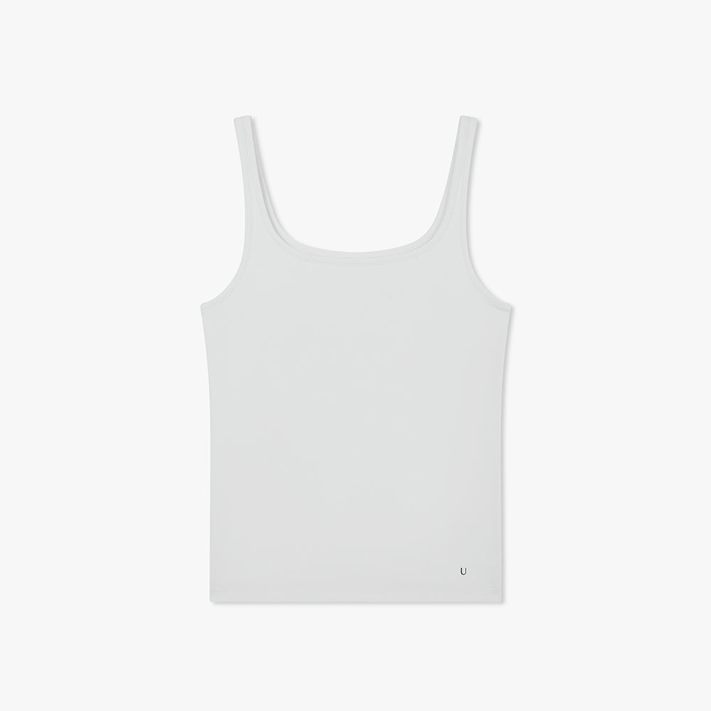 Ubras-Simple-Slim-Fit-Spaghetti-Strap-Tank-Top---White,-Size-S-1