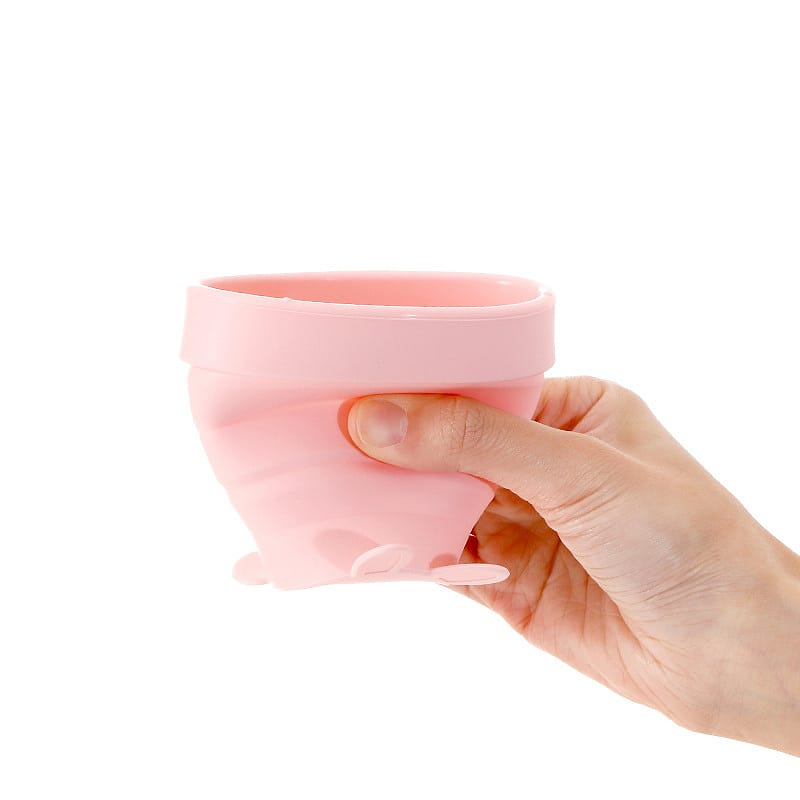 FaSoLa-Collapsible-Silicone-Cup---Cute-Bunny-Design,-Baby-Pink,-170ml-1