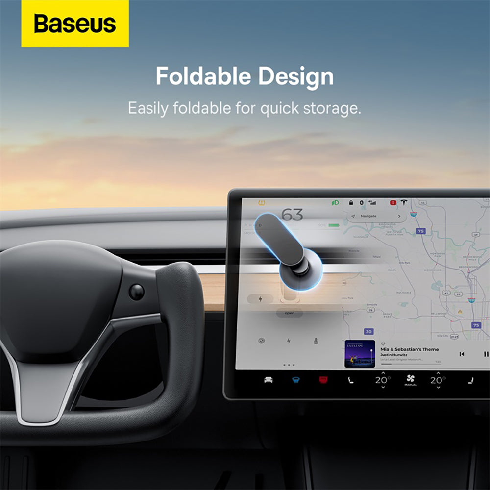 Baseus-T-Space-Metal-Folding-Car-Mount-Magnetic-Phone-Holder---Galactic-Silver-1