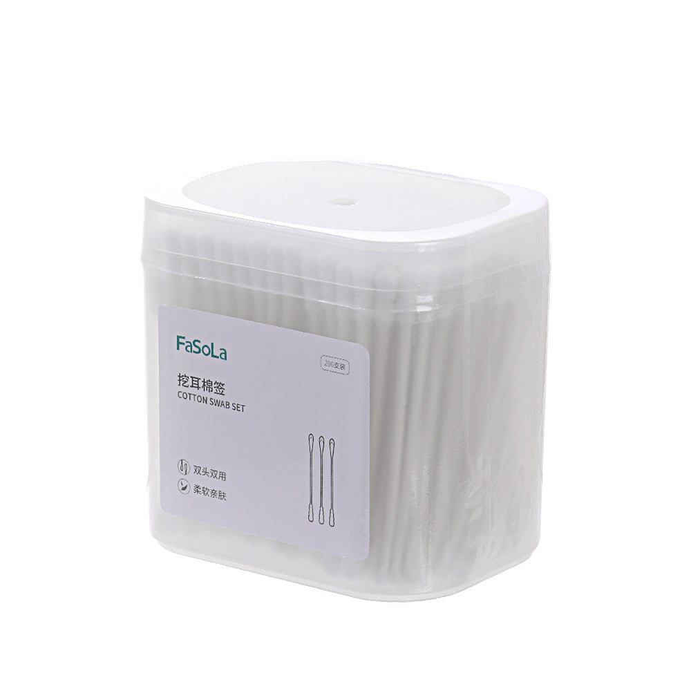 FaSoLa-Cotton-Swabs-for-Ear-Cleaning---White,-200-Pieces-1