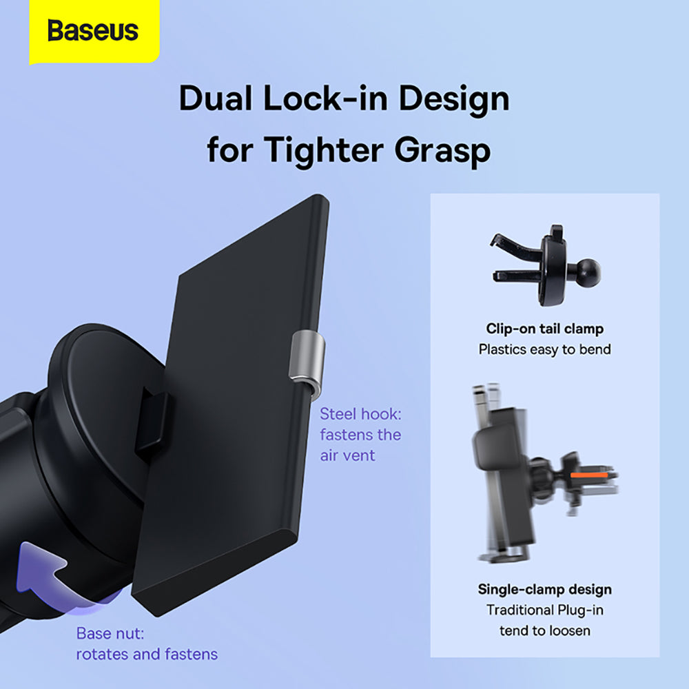 Baseus-Metal-Age-II-Gravity-Car-Mount---Air-Vent-Version,-Black-1