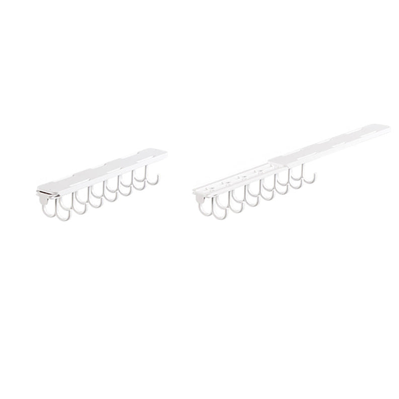 FaSoLa Sliding Underwear Hanger with Horizontal Rod - White