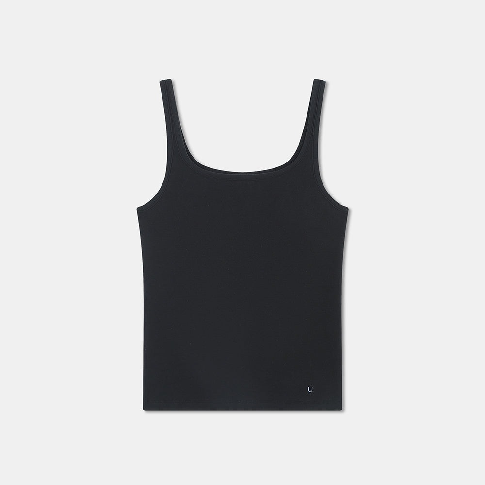 Ubras-Simple-Slim-Fit-Spaghetti-Strap-Tank-Top---Black,-Size-S-1