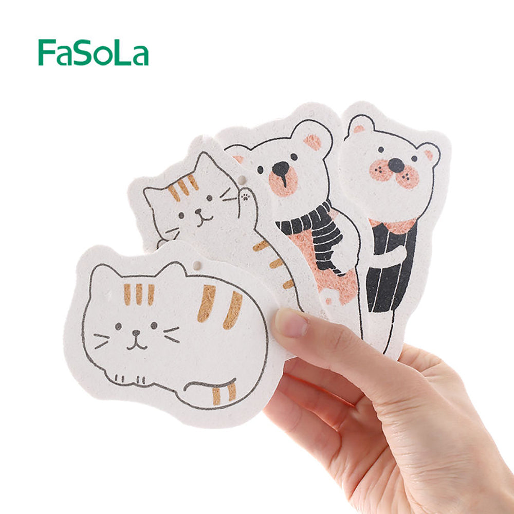 FaSoLa-Compressed-Wood-Pulp-Sponge-for-Kitchen-Cleaning---Cute-Bear-Design,-10.6*7.2cm-1