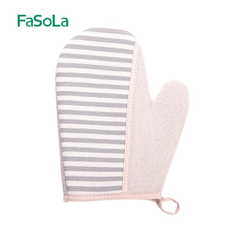 FaSoLa-Double-Sided-Bath-Glove---Pink,-13.5*22.5cm-1