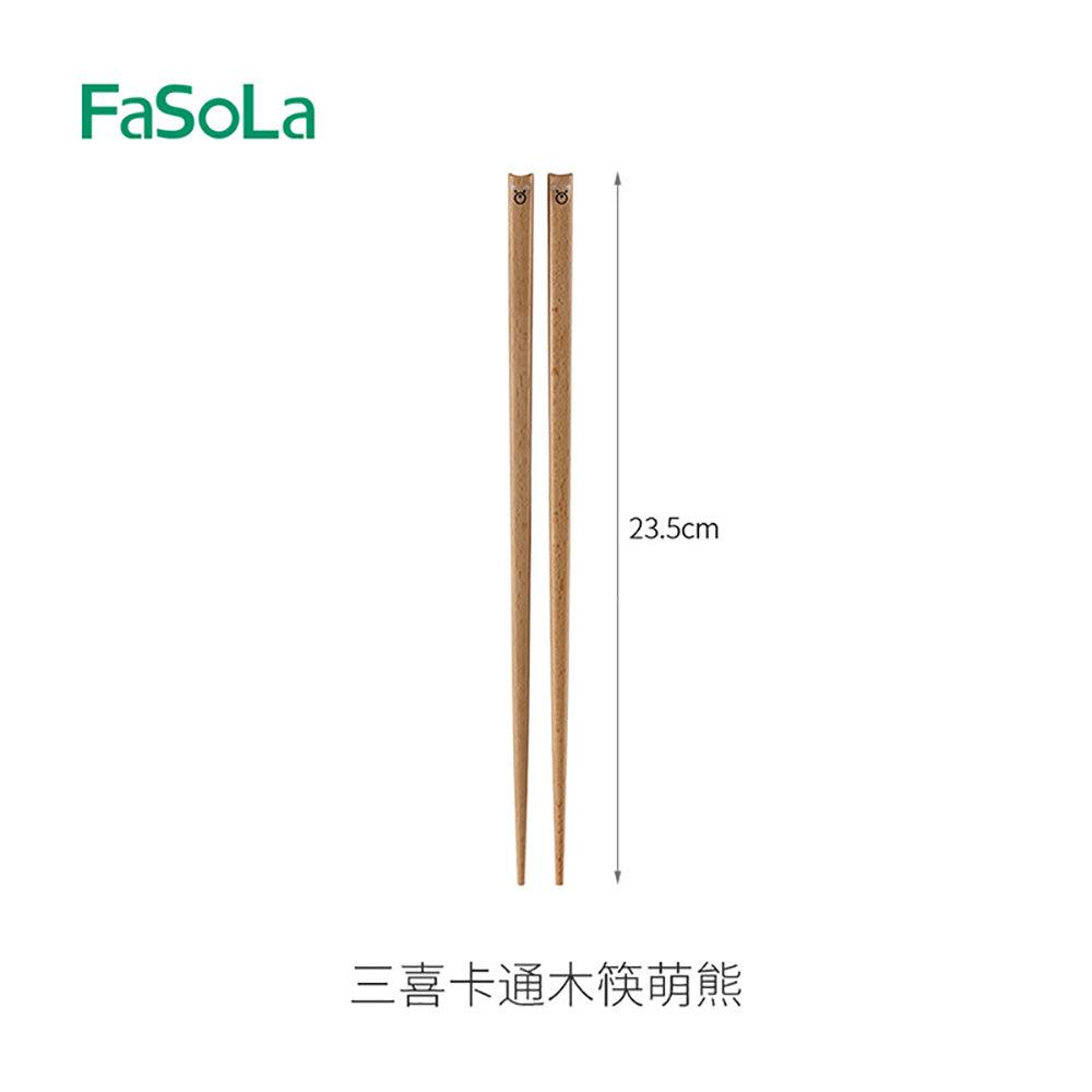 FaSoLa-Cartoon-Wooden-Chopsticks---Bear-Design,-1-Pair-1