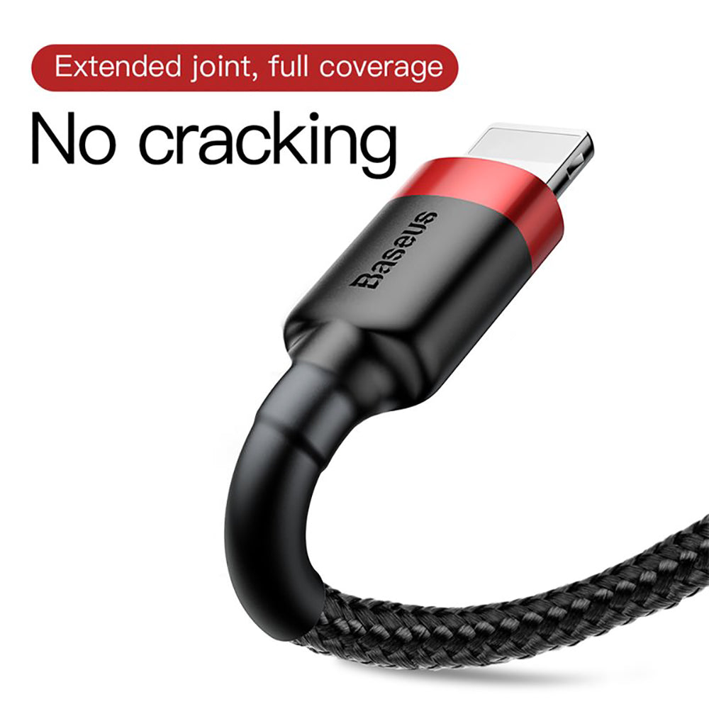 Baseus-Cafule-USB-Cable-for-iPhone-2A-3m---Red-and-Black-1