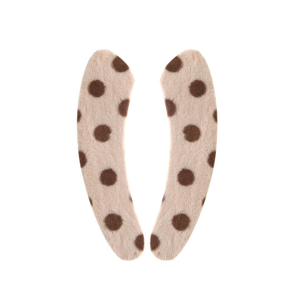 Fasola-Polka-Dot-Rabbit-Fur-Toilet-Seat-Cover---Khaki,-1-Pair-1