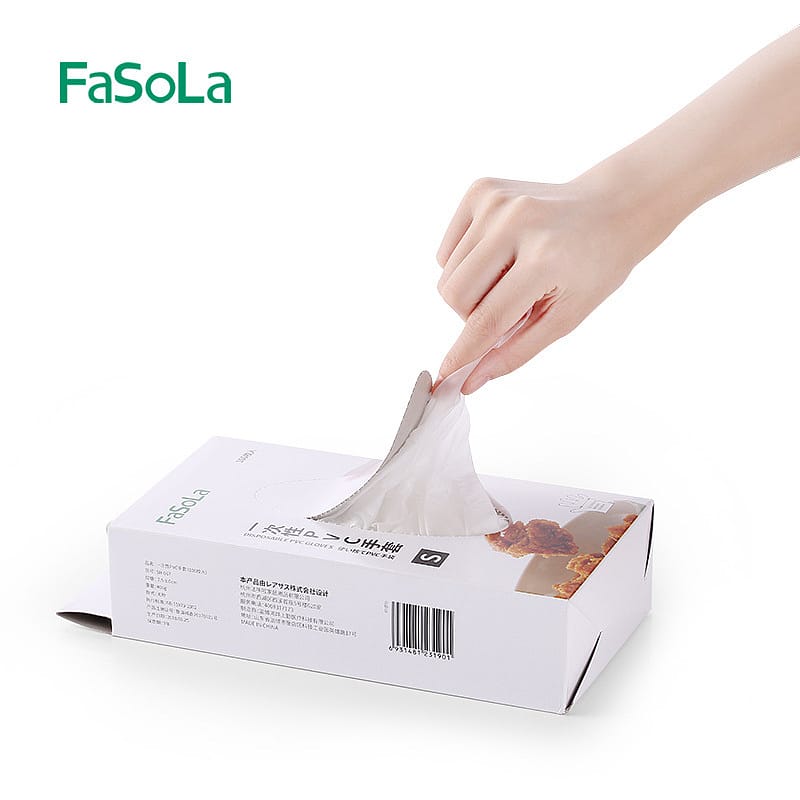 FaSoLa-Disposable-PVC-Gloves---Transparent,-Size-S,-100-Pieces-1