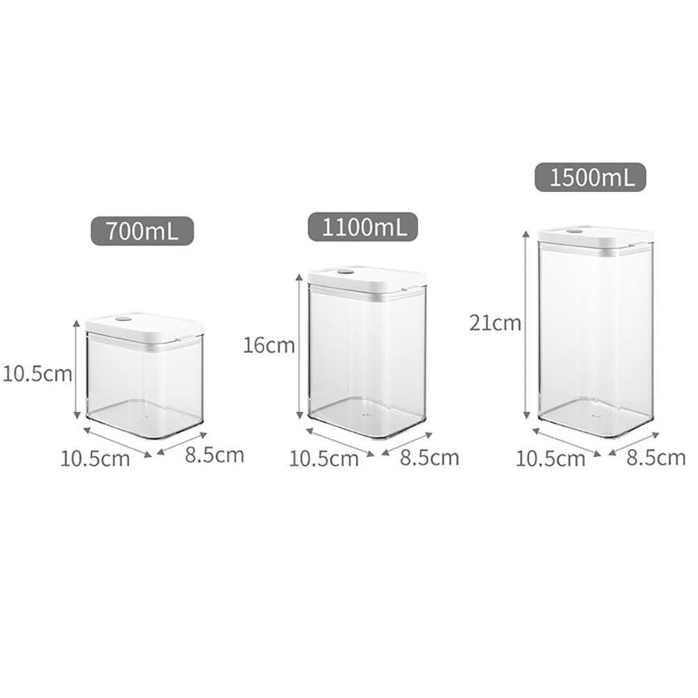 FaSoLa Rectangular Airtight Container White 1500ml