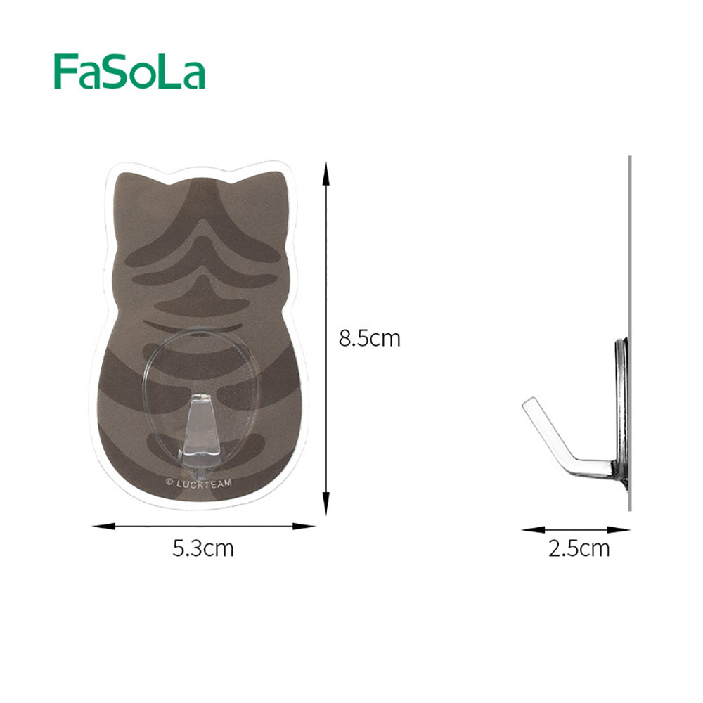 FaSoLa-Cat-Print-Hooks---Mixed-Colors,-Set-of-4-1