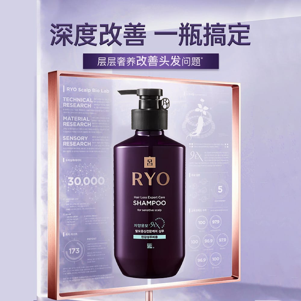 RYO-Anti-Hair-Loss-Shampoo-for-Sensitive-Scalp,-Purple,-400ml-1