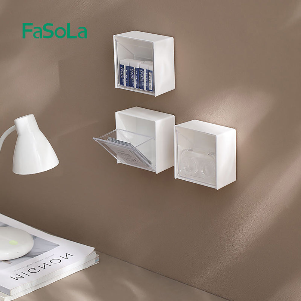 FaSoLa-Wall-Mounted-Flip-Top-Storage-Box---White,-8.5*4.5*8.5cm-1