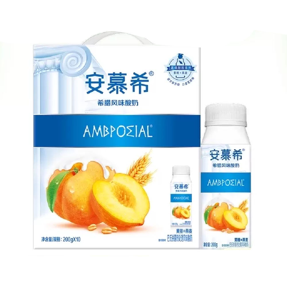 [Full-Case]-AMX-Greek-Yogurt-with-Peach-Oatmeal-Flavour-200ml*10-Bottles/Case-1