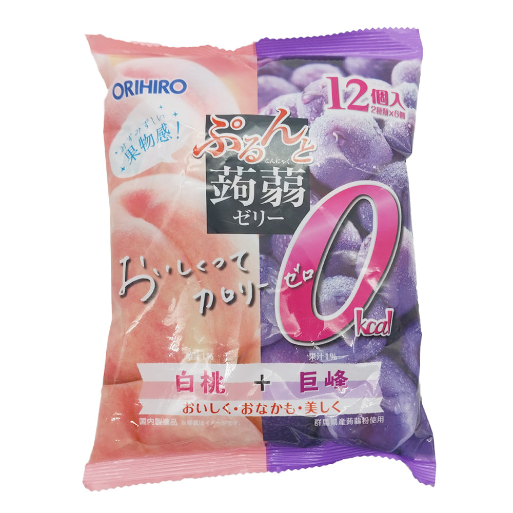 Orihiro-Konjac-Jelly---White-Peach-&-Kyoho-Grape-Flavor,-Zero-Calories---216g-1