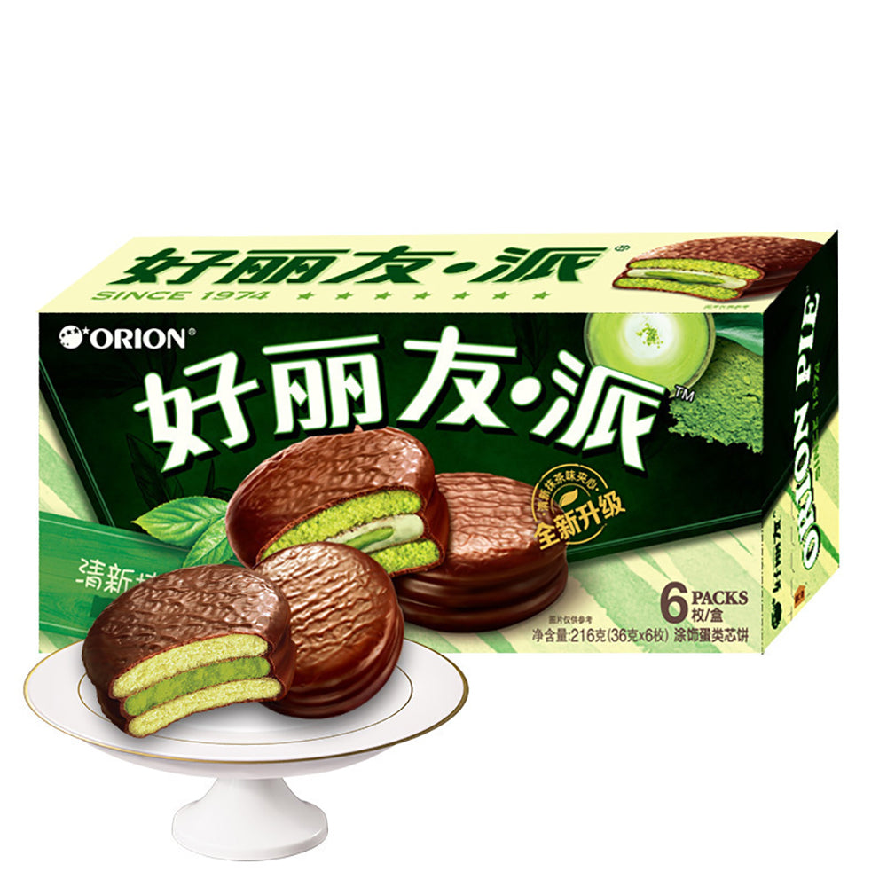 Haoliyou-Matcha-Flavour-Pie-[Fresh]-6-Pieces-216g-1