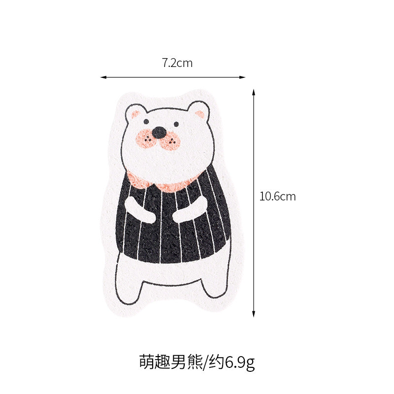 FaSoLa-Compressed-Wood-Pulp-Sponge---Cute-Bear-Design,-10.6*7.2cm-1