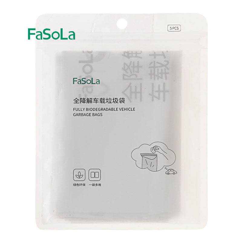 FaSoLa-Fully-Biodegradable-Vehicle-Garbage-Bags---White,-25x31cm,-Pack-of-5-1