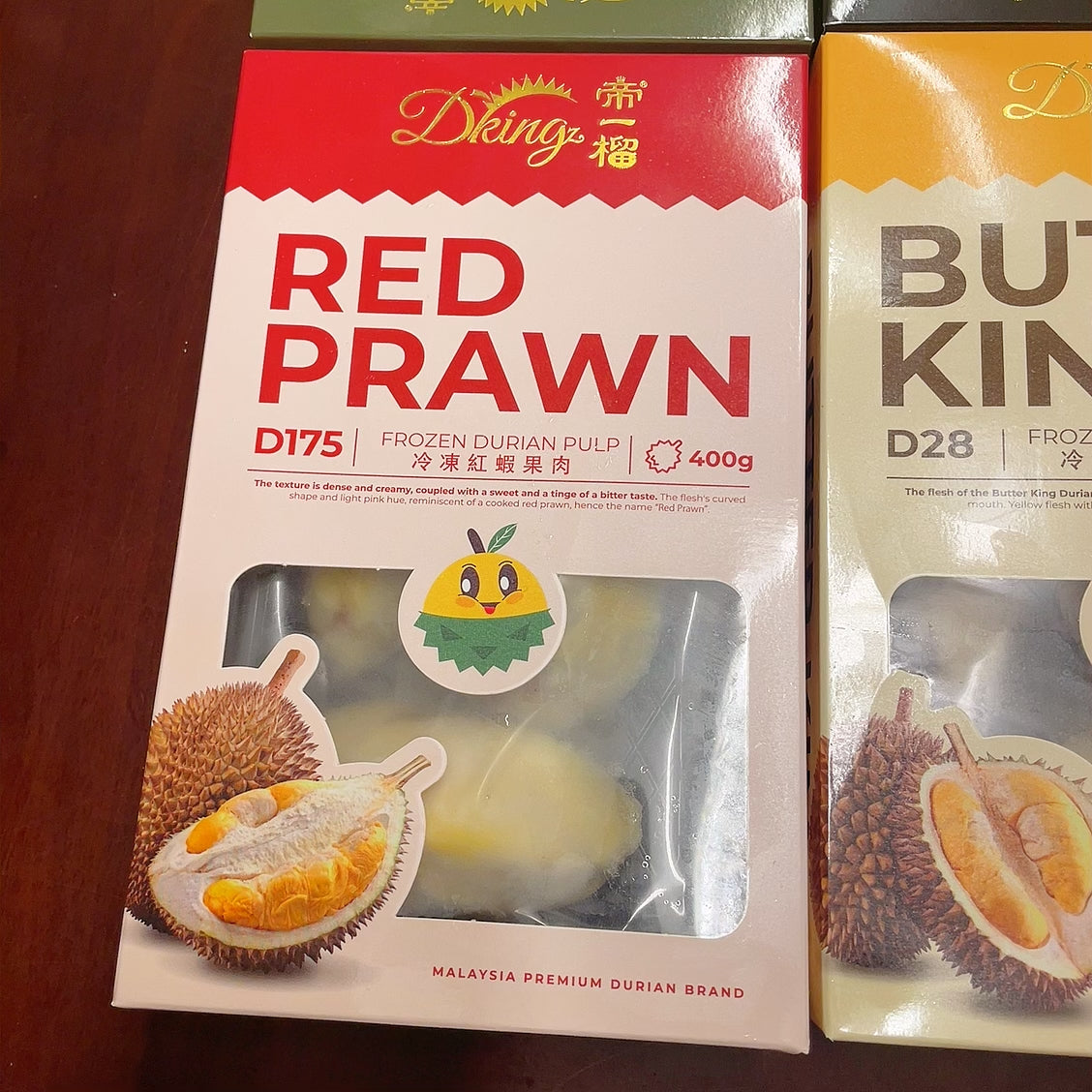 Dking-Frozen-Red-Prawn-Durian-Pulp---400g -1