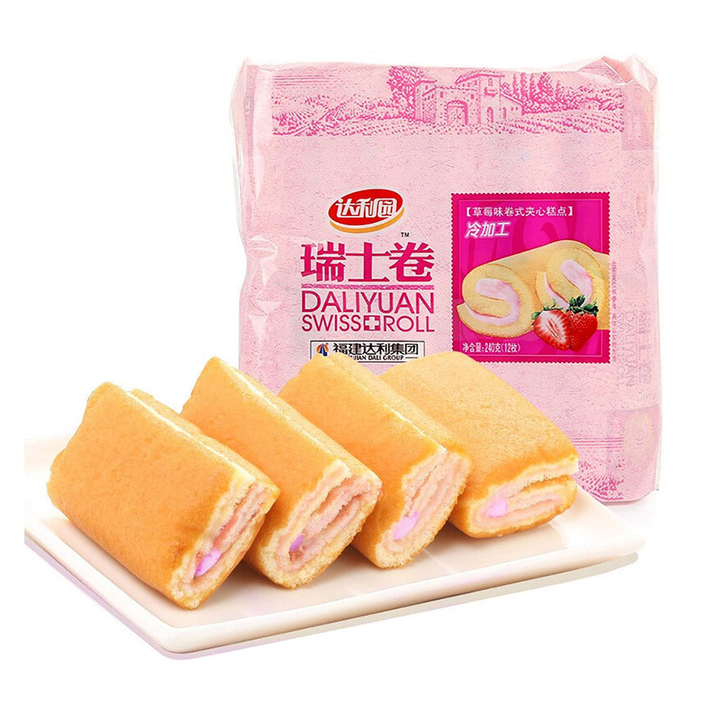 Daliyuan-Swiss-Roll-Strawberry-Flavor---12-Pieces,-240g-1