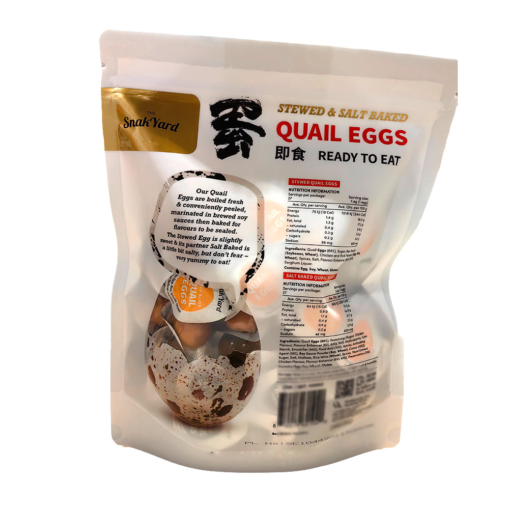 SnakYard-Ready-to-Eat-Quail-Eggs---Stewed-&-Salt-Baked,-54pcs,-400g-1